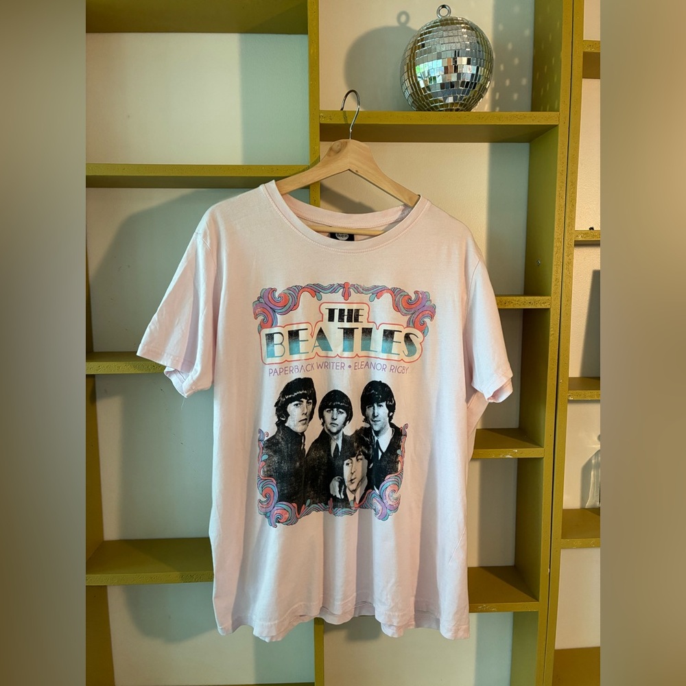 The Beatles Pink Graphic Short Sleeve Tee